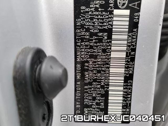 2T1BURHEXJC040451 фото 2