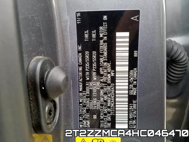 2T2ZZMCA4HC046470 фото 2