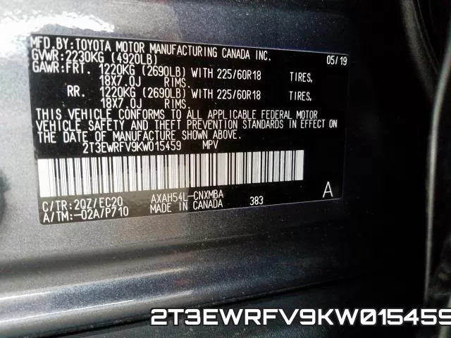 2T3EWRFV9KW015459 фото 2