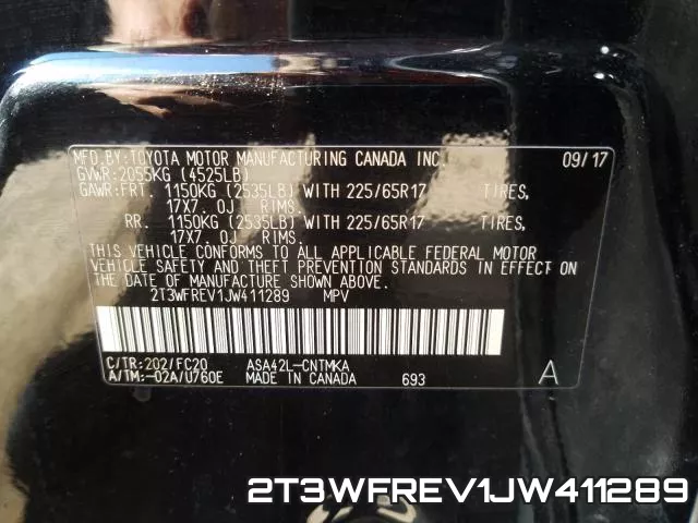 2T3WFREV1JW411289 фото 2