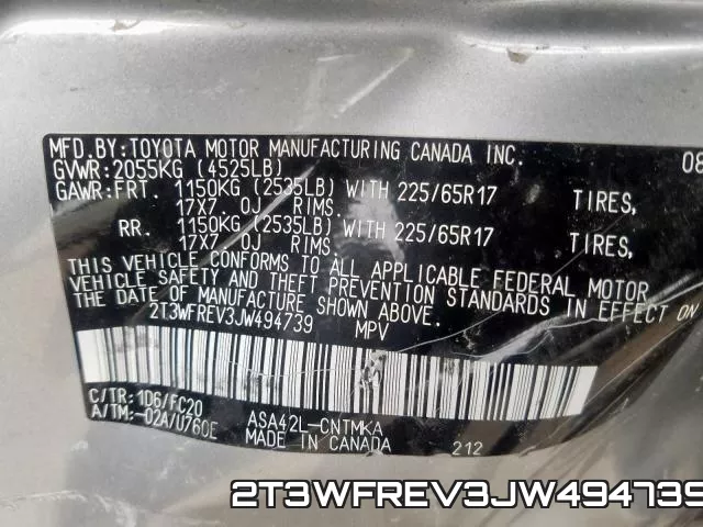 2T3WFREV3JW494739 фото 2