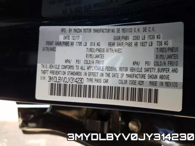 3MYDLBYV0JY314230 фото 2