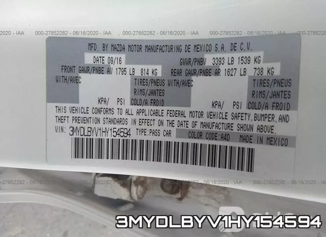 3MYDLBYV1HY154594 фото 10