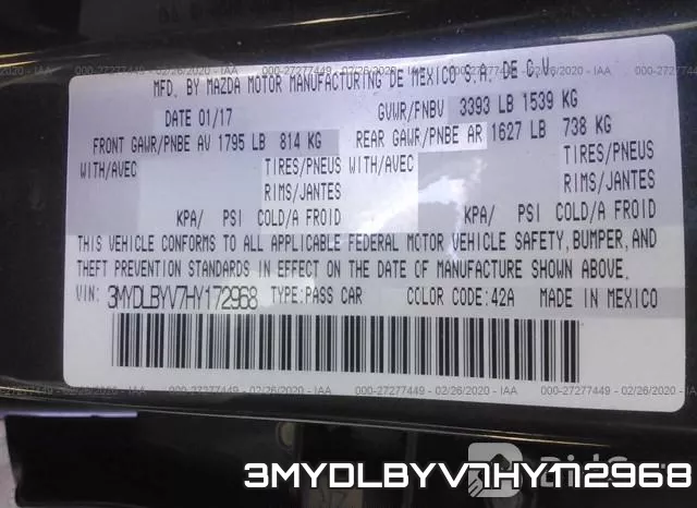 3MYDLBYV7HY172968 фото 10