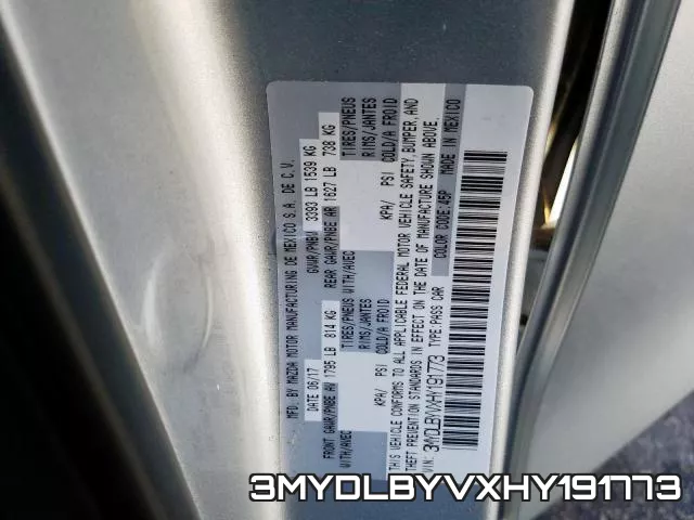 3MYDLBYVXHY191773 фото 2