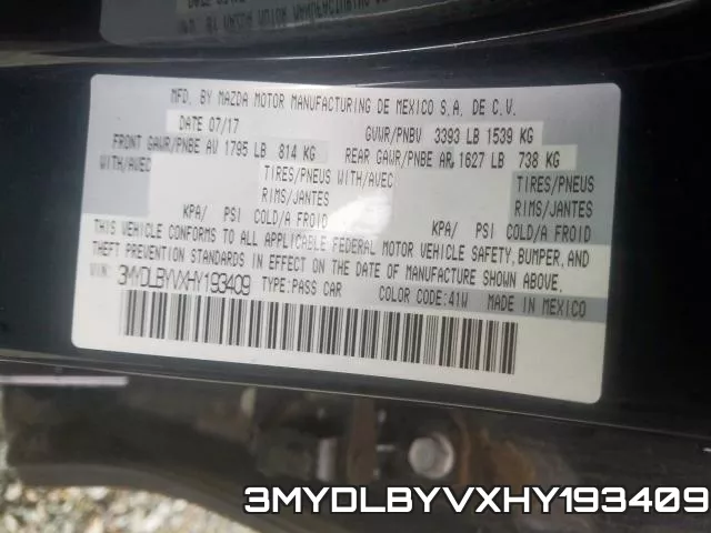 3MYDLBYVXHY193409 фото 2