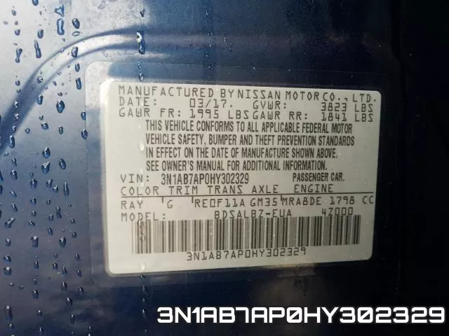 3N1AB7AP0HY302329 фото 2