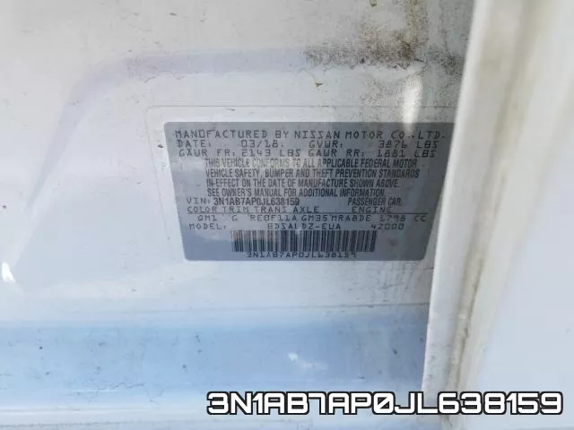 3N1AB7AP0JL638159 фото 2