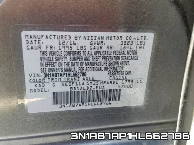 3N1AB7AP1HL662786 фото 2