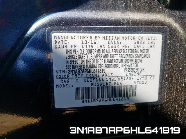 3N1AB7AP6HL641819 фото 2