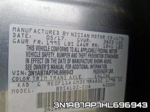 3N1AB7AP7HL696943 фото 2