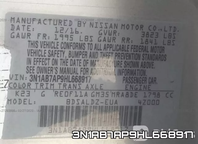 3N1AB7AP9HL668917 фото 10