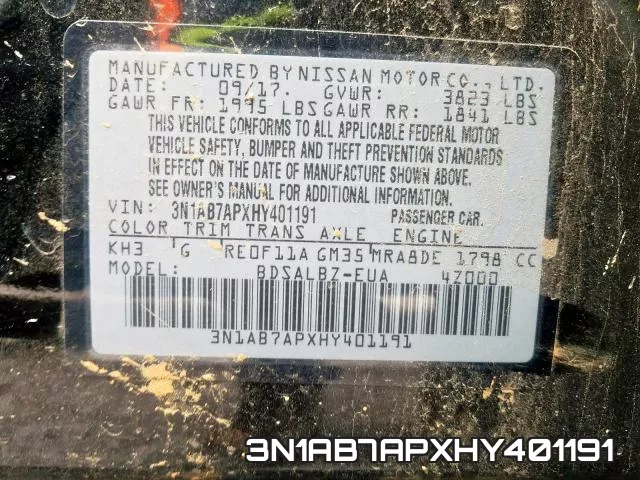 3N1AB7APXHY401191 фото 2