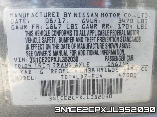 3N1CE2CPXJL352030 фото 2