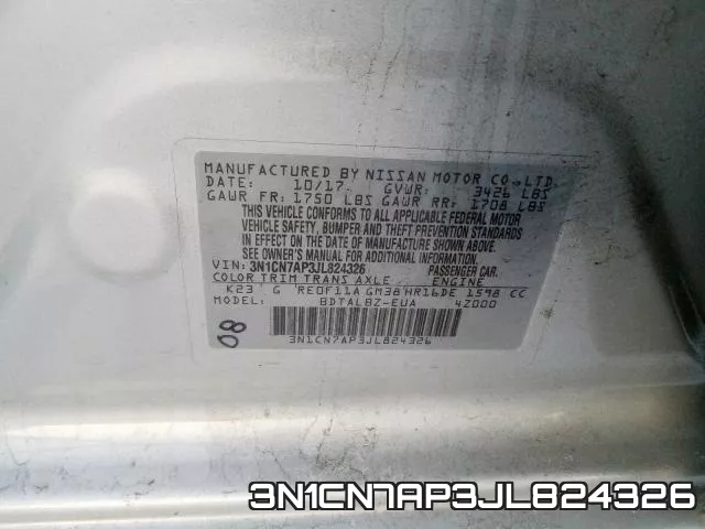 3N1CN7AP3JL824326 фото 2