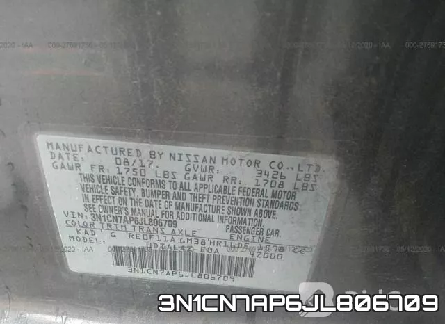 3N1CN7AP6JL806709 фото 10