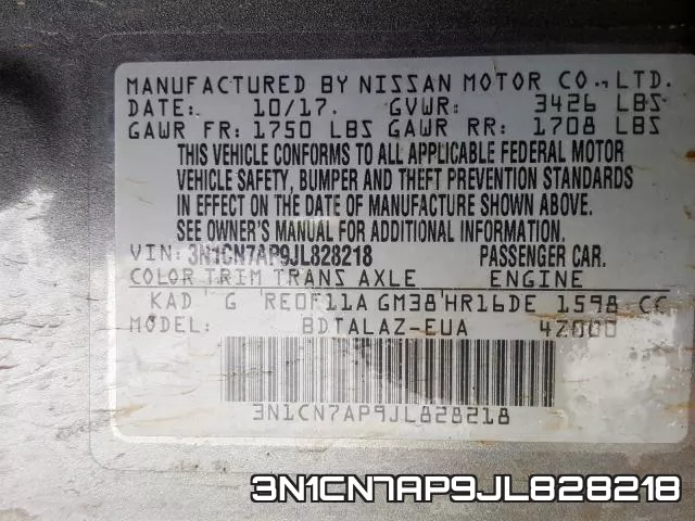 3N1CN7AP9JL828218 фото 2