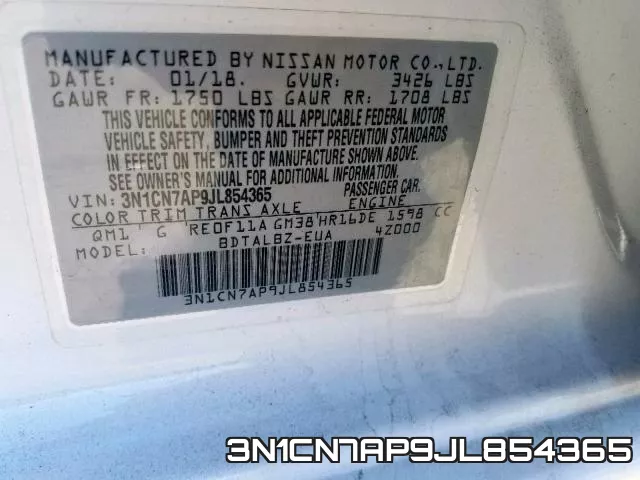 3N1CN7AP9JL854365 фото 2