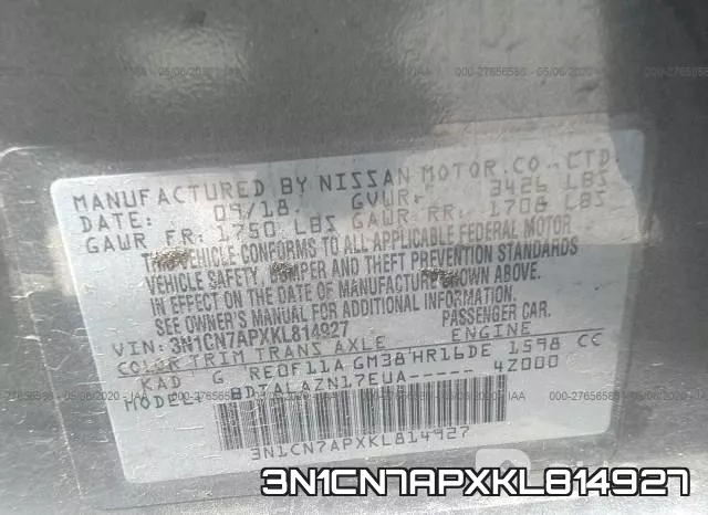 3N1CN7APXKL814927 фото 10