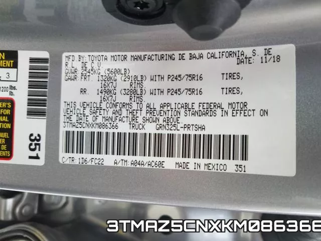 3TMAZ5CNXKM086366 фото 2