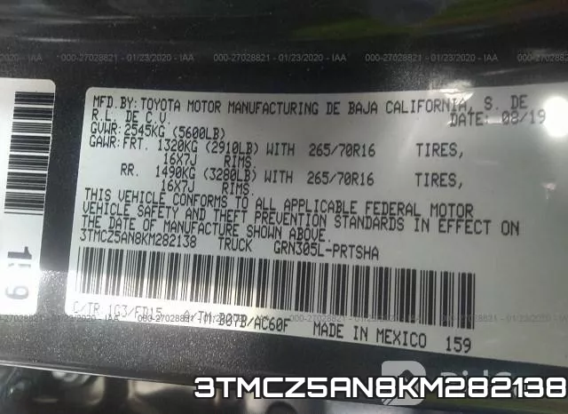 3TMCZ5AN8KM282138 фото 10