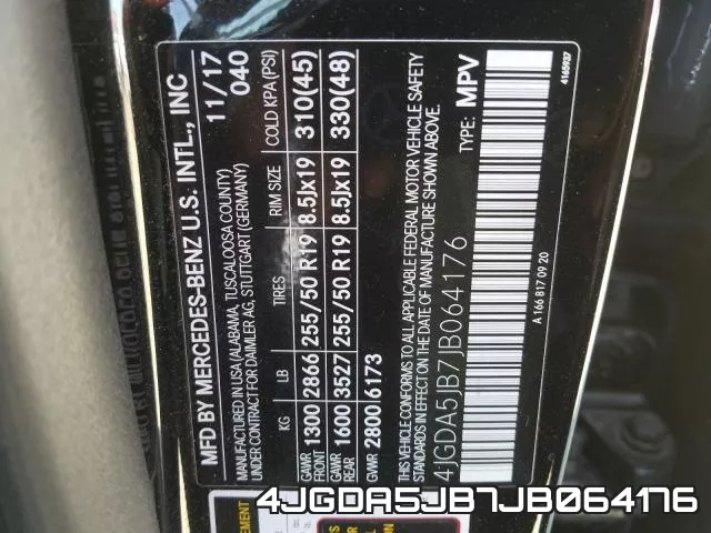 4JGDA5JB7JB064176 фото 2