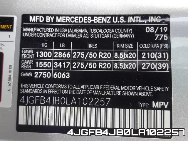 4JGFB4JB0LA102257 фото 2