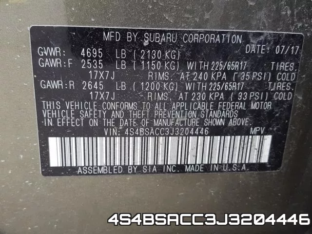 4S4BSACC3J3204446 фото 2