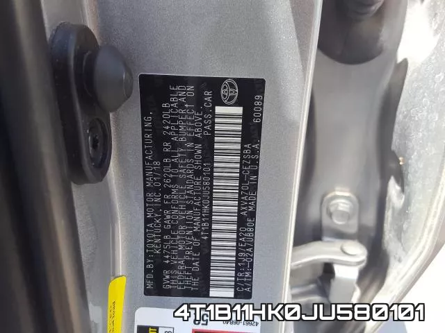 4T1B11HK0JU580101 фото 2
