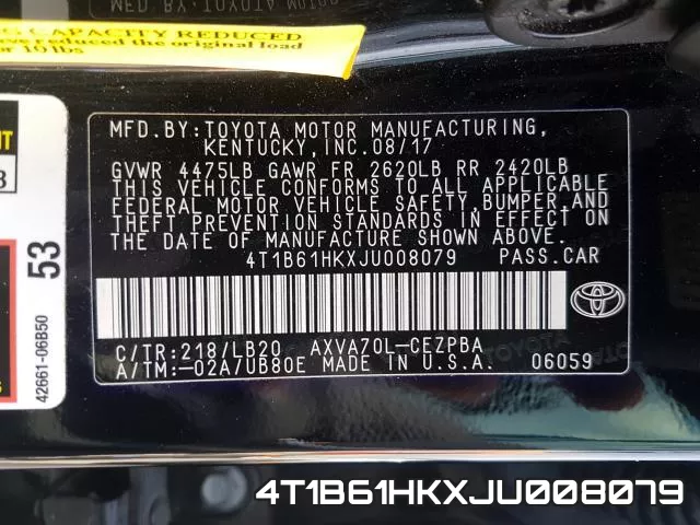 4T1B61HKXJU008079 фото 2