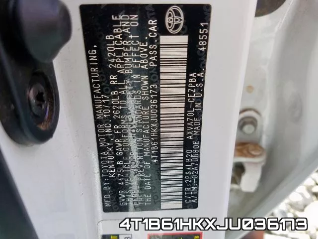 4T1B61HKXJU036173 фото 2