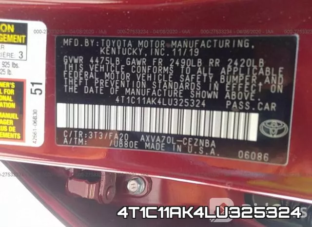 4T1C11AK4LU325324 фото 10