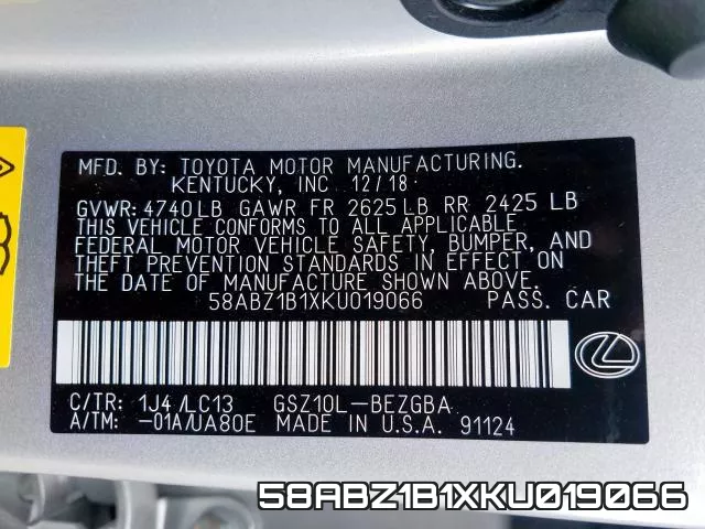 58ABZ1B1XKU019066 фото 2