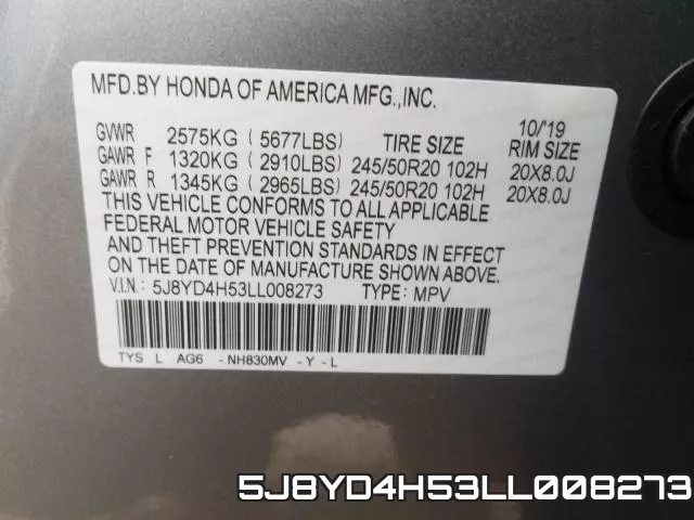 5J8YD4H53LL008273 фото 2