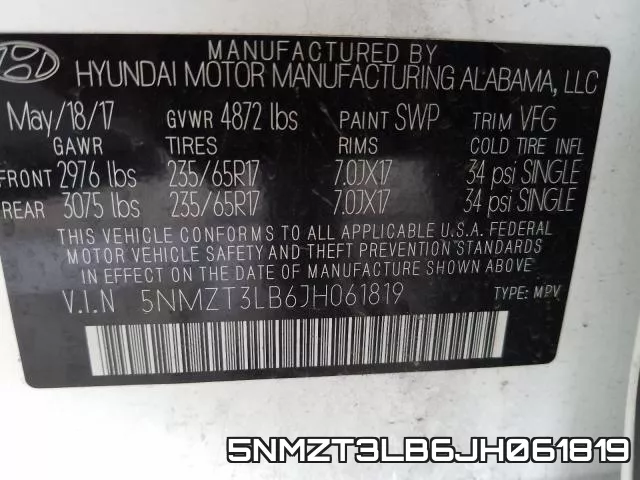 5NMZT3LB6JH061819 фото 2
