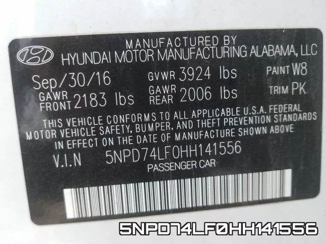 5NPD74LF0HH141556 фото 2