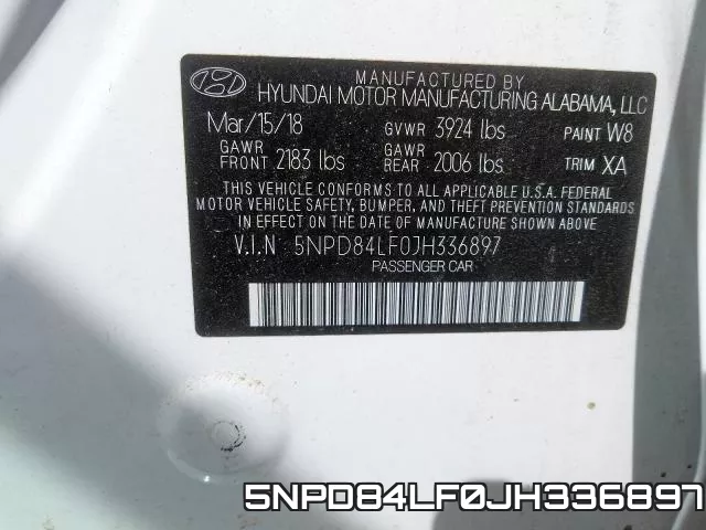 5NPD84LF0JH336897 фото 2