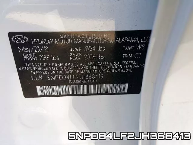 5NPD84LF2JH368413 фото 2