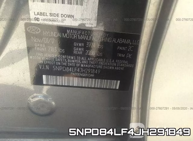 5NPD84LF4JH291849 фото 10