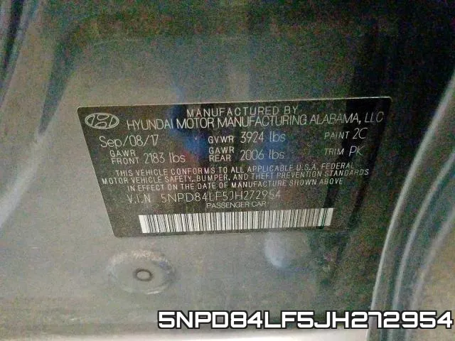 5NPD84LF5JH272954 фото 2