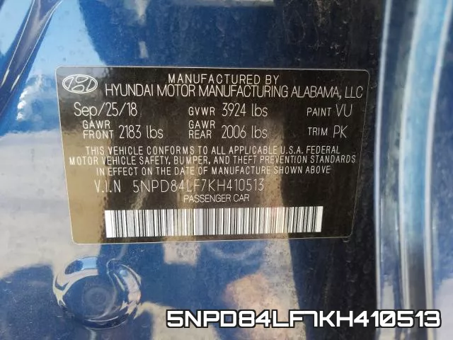 5NPD84LF7KH410513 фото 2