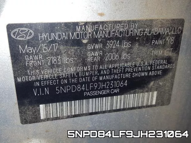 5NPD84LF9JH231064 фото 2