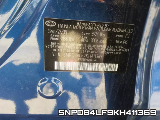 5NPD84LF9KH411369 фото 2