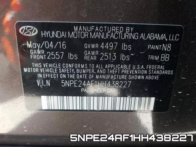 5NPE24AF1HH438227 фото 2