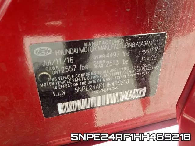 5NPE24AF1HH469218 фото 2