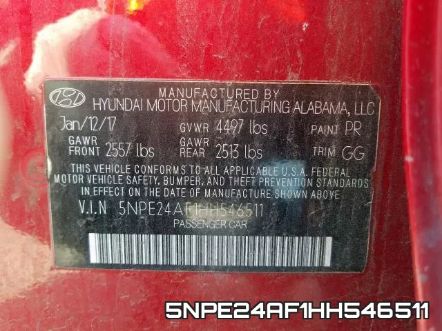 5NPE24AF1HH546511 фото 2