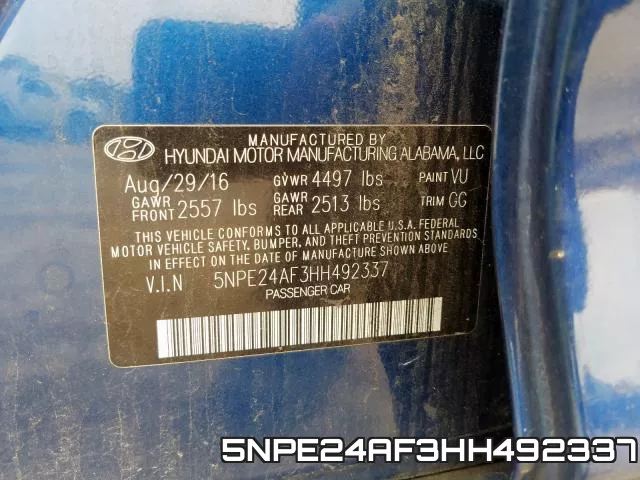 5NPE24AF3HH492337 фото 2