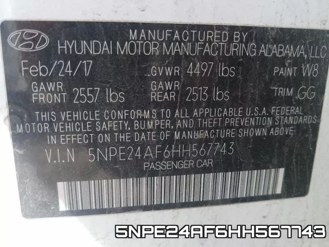 5NPE24AF6HH567743 фото 2