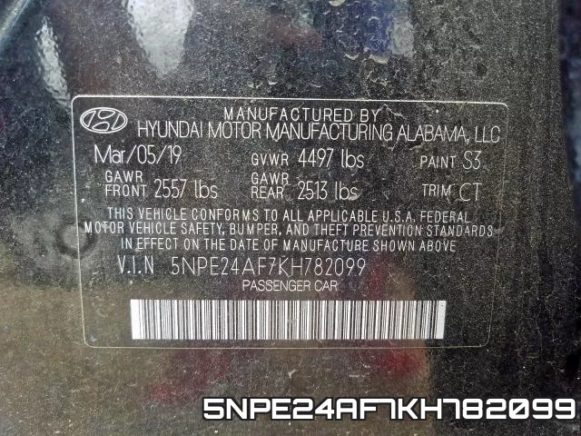 5NPE24AF7KH782099 фото 2