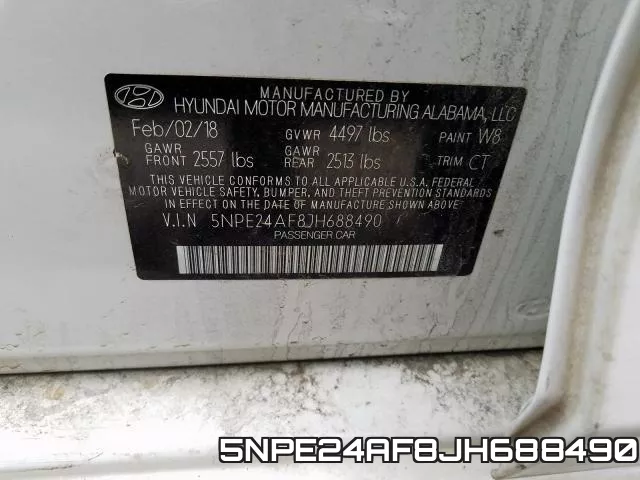 5NPE24AF8JH688490 фото 2